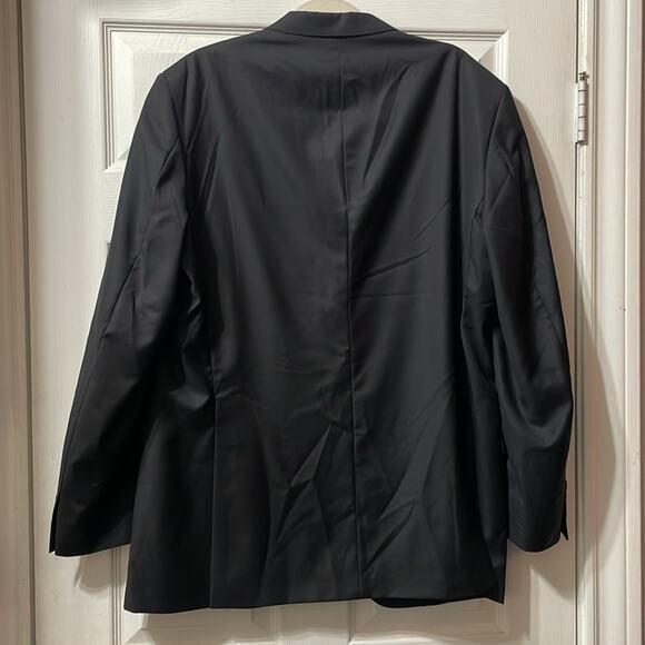 Peter Millar Black Wool Two Button Blazer Sport Coat Jacket Size 46T - Picture 3 of 9